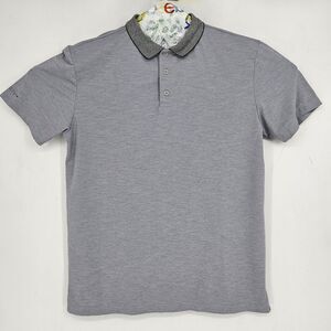 Anetik Shirt Mens Medium Gray Premium Performance UPF 30+ Short Sleeve Polo‎